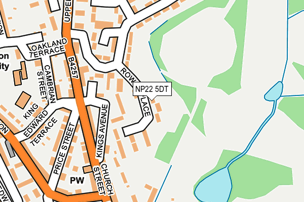 NP22 5DT map - OS OpenMap – Local (Ordnance Survey) NP22 5DT map - OS OpenMap – Local (Ordnance Survey)