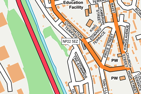 NP22 5EZ map - OS OpenMap – Local (Ordnance Survey) NP22 5EZ map - OS OpenMap – Local (Ordnance Survey)