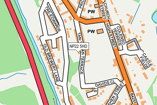NP22 5HD map - OS OpenMap – Local (Ordnance Survey) NP22 5HD map - OS OpenMap – Local (Ordnance Survey)