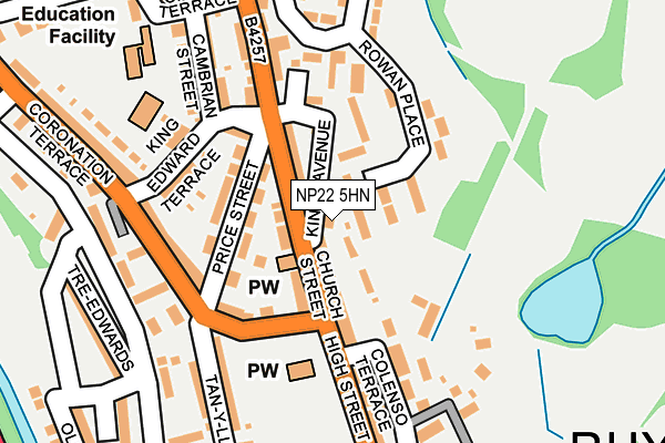 NP22 5HN map - OS OpenMap – Local (Ordnance Survey) NP22 5HN map - OS OpenMap – Local (Ordnance Survey)