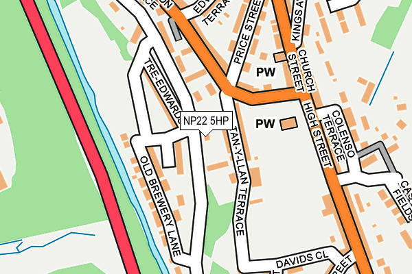 NP22 5HP map - OS OpenMap – Local (Ordnance Survey) NP22 5HP map - OS OpenMap – Local (Ordnance Survey)