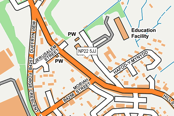 NP22 5JJ map - OS OpenMap – Local (Ordnance Survey) NP22 5JJ map - OS OpenMap – Local (Ordnance Survey)