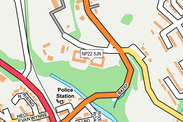 NP22 5JN map - OS OpenMap – Local (Ordnance Survey) NP22 5JN map - OS OpenMap – Local (Ordnance Survey)