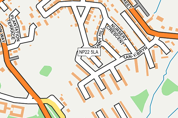 NP22 5LA map - OS OpenMap – Local (Ordnance Survey) NP22 5LA map - OS OpenMap – Local (Ordnance Survey)