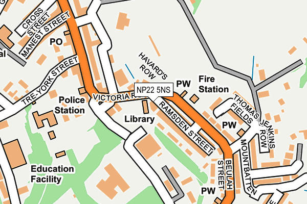 NP22 5NS map - OS OpenMap – Local (Ordnance Survey) NP22 5NS map - OS OpenMap – Local (Ordnance Survey)