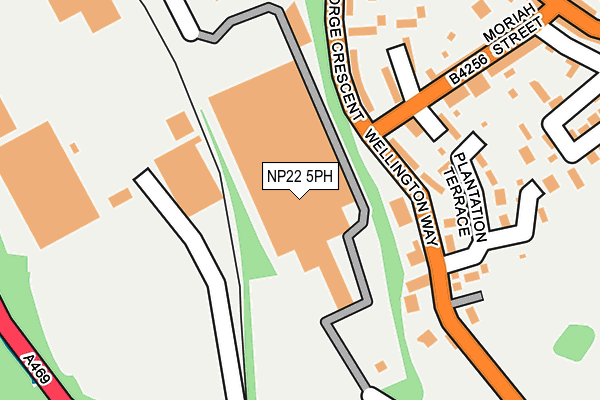 NP22 5PH map - OS OpenMap – Local (Ordnance Survey) NP22 5PH map - OS OpenMap – Local (Ordnance Survey)