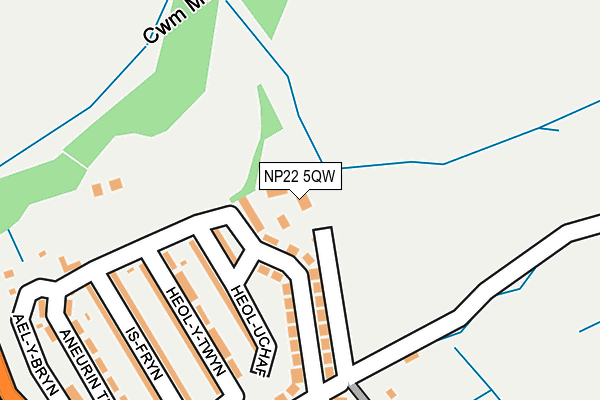 NP22 5QW map - OS OpenMap – Local (Ordnance Survey) NP22 5QW map - OS OpenMap – Local (Ordnance Survey)