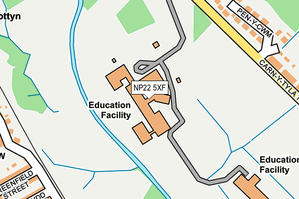 NP22 5XF map - OS OpenMap – Local (Ordnance Survey) NP22 5XF map - OS OpenMap – Local (Ordnance Survey)