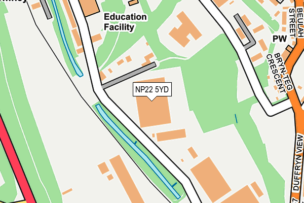 NP22 5YD map - OS OpenMap – Local (Ordnance Survey) NP22 5YD map - OS OpenMap – Local (Ordnance Survey)
