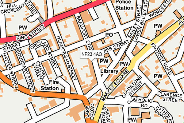 NP23 4AQ map - OS OpenMap – Local (Ordnance Survey) NP23 4AQ map - OS OpenMap – Local (Ordnance Survey)