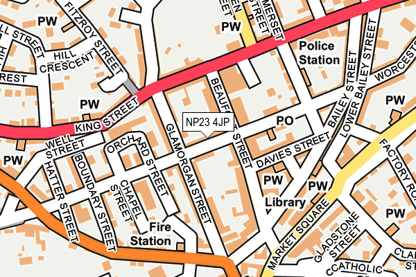 NP23 4JP map - OS OpenMap – Local (Ordnance Survey) NP23 4JP map - OS OpenMap – Local (Ordnance Survey)