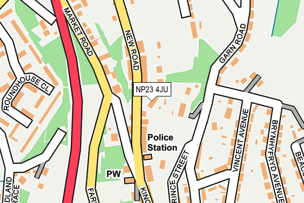 NP23 4JU map - OS OpenMap – Local (Ordnance Survey) NP23 4JU map - OS OpenMap – Local (Ordnance Survey)