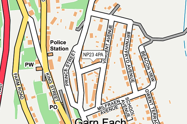 NP23 4PA map - OS OpenMap – Local (Ordnance Survey) NP23 4PA map - OS OpenMap – Local (Ordnance Survey)