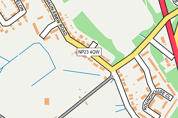 NP23 4QW map - OS OpenMap – Local (Ordnance Survey) NP23 4QW map - OS OpenMap – Local (Ordnance Survey)