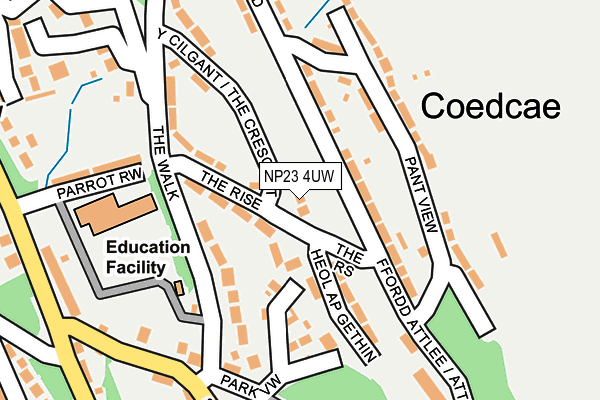 NP23 4UW map - OS OpenMap – Local (Ordnance Survey) NP23 4UW map - OS OpenMap – Local (Ordnance Survey)