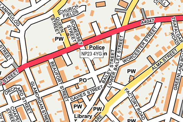 NP23 4YG map - OS OpenMap – Local (Ordnance Survey) NP23 4YG map - OS OpenMap – Local (Ordnance Survey)