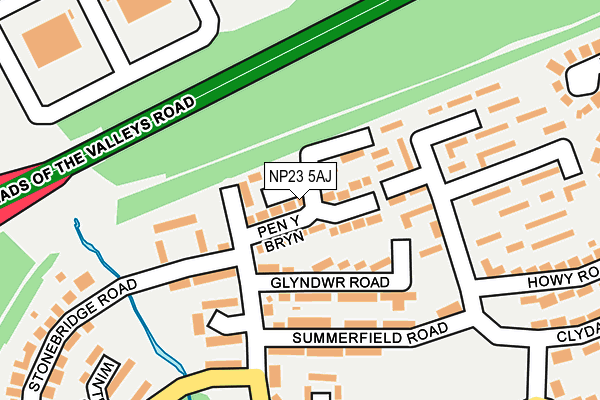 NP23 5AJ map - OS OpenMap – Local (Ordnance Survey) NP23 5AJ map - OS OpenMap – Local (Ordnance Survey)