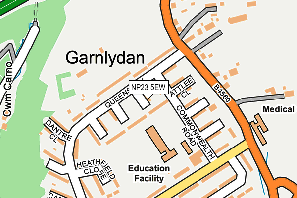 NP23 5EW map - OS OpenMap – Local (Ordnance Survey) NP23 5EW map - OS OpenMap – Local (Ordnance Survey)