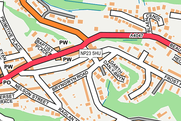 NP23 5HU map - OS OpenMap – Local (Ordnance Survey) NP23 5HU map - OS OpenMap – Local (Ordnance Survey)