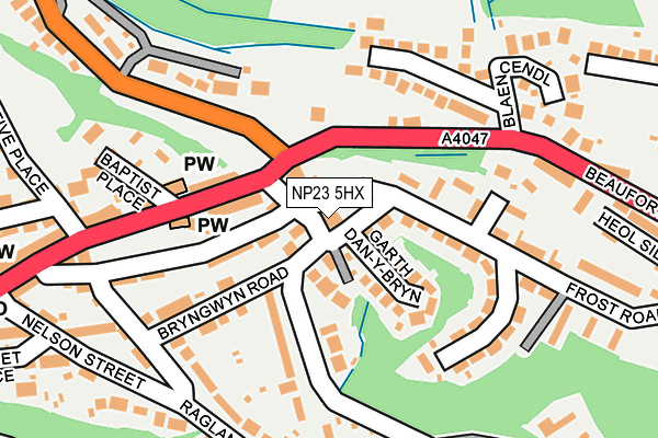 NP23 5HX map - OS OpenMap – Local (Ordnance Survey) NP23 5HX map - OS OpenMap – Local (Ordnance Survey)