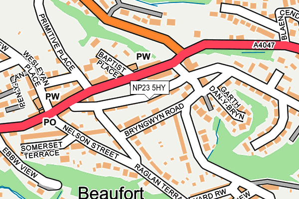 NP23 5HY map - OS OpenMap – Local (Ordnance Survey) NP23 5HY map - OS OpenMap – Local (Ordnance Survey)