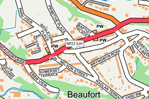 NP23 5JH map - OS OpenMap – Local (Ordnance Survey) NP23 5JH map - OS OpenMap – Local (Ordnance Survey)
