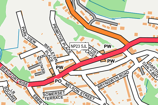 NP23 5JL map - OS OpenMap – Local (Ordnance Survey) NP23 5JL map - OS OpenMap – Local (Ordnance Survey)