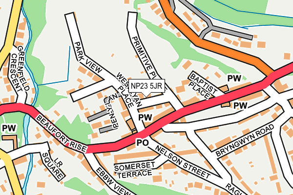 NP23 5JR map - OS OpenMap – Local (Ordnance Survey) NP23 5JR map - OS OpenMap – Local (Ordnance Survey)
