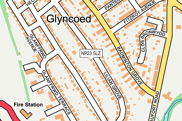 NP23 5LZ map - OS OpenMap – Local (Ordnance Survey) NP23 5LZ map - OS OpenMap – Local (Ordnance Survey)