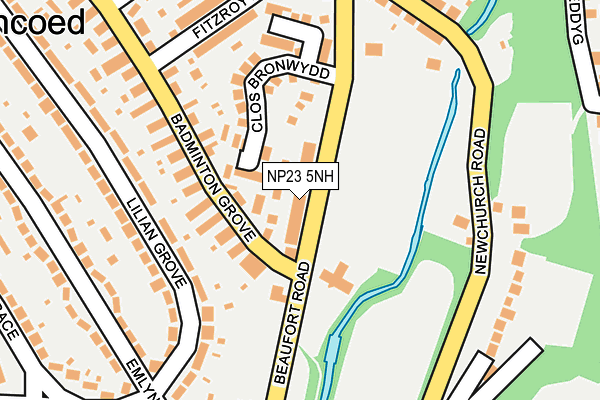NP23 5NH map - OS OpenMap – Local (Ordnance Survey) NP23 5NH map - OS OpenMap – Local (Ordnance Survey)