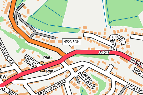 NP23 5QH map - OS OpenMap – Local (Ordnance Survey) NP23 5QH map - OS OpenMap – Local (Ordnance Survey)