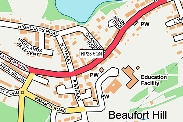NP23 5QN map - OS OpenMap – Local (Ordnance Survey) NP23 5QN map - OS OpenMap – Local (Ordnance Survey)