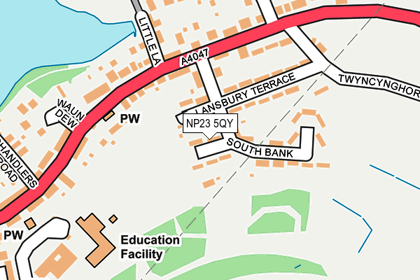 NP23 5QY map - OS OpenMap – Local (Ordnance Survey) NP23 5QY map - OS OpenMap – Local (Ordnance Survey)