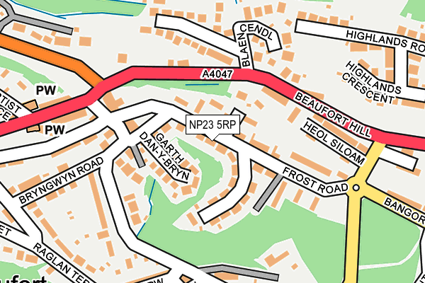 NP23 5RP map - OS OpenMap – Local (Ordnance Survey) NP23 5RP map - OS OpenMap – Local (Ordnance Survey)