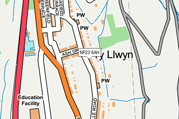 NP23 6AH map - OS OpenMap – Local (Ordnance Survey) NP23 6AH map - OS OpenMap – Local (Ordnance Survey)