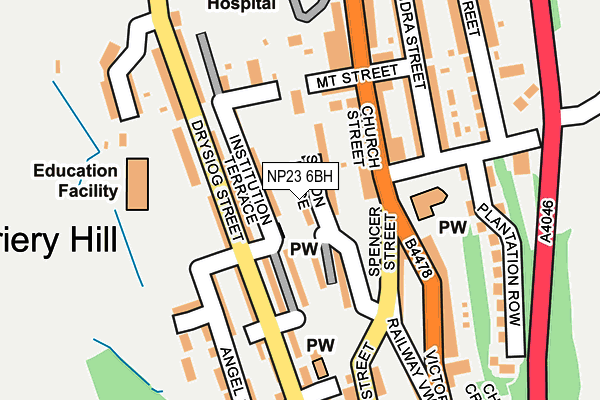 NP23 6BH map - OS OpenMap – Local (Ordnance Survey) NP23 6BH map - OS OpenMap – Local (Ordnance Survey)
