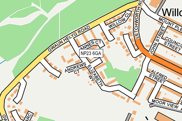 NP23 6GA map - OS OpenMap – Local (Ordnance Survey) NP23 6GA map - OS OpenMap – Local (Ordnance Survey)