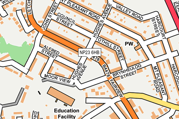 NP23 6HB map - OS OpenMap – Local (Ordnance Survey) NP23 6HB map - OS OpenMap – Local (Ordnance Survey)