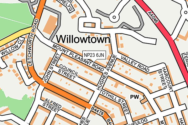 NP23 6JN map - OS OpenMap – Local (Ordnance Survey) NP23 6JN map - OS OpenMap – Local (Ordnance Survey)