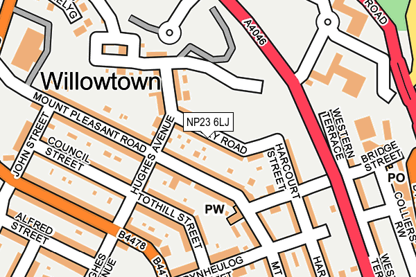 NP23 6LJ map - OS OpenMap – Local (Ordnance Survey)