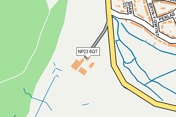NP23 6QT map - OS OpenMap – Local (Ordnance Survey) NP23 6QT map - OS OpenMap – Local (Ordnance Survey)