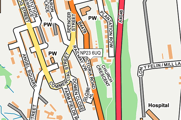 NP23 6UQ map - OS OpenMap – Local (Ordnance Survey) NP23 6UQ map - OS OpenMap – Local (Ordnance Survey)