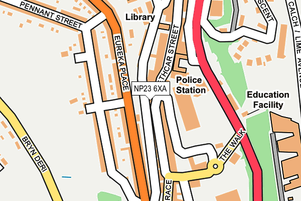 NP23 6XA map - OS OpenMap – Local (Ordnance Survey) NP23 6XA map - OS OpenMap – Local (Ordnance Survey)
