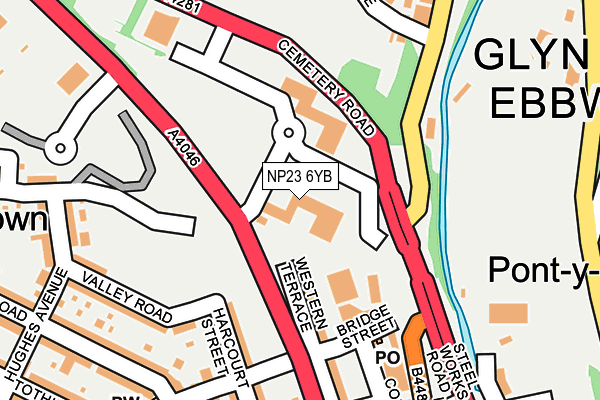 NP23 6YB map - OS OpenMap – Local (Ordnance Survey) NP23 6YB map - OS OpenMap – Local (Ordnance Survey)