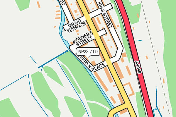 NP23 7TD map - OS OpenMap – Local (Ordnance Survey) NP23 7TD map - OS OpenMap – Local (Ordnance Survey)