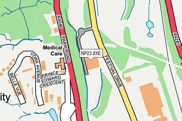 NP23 8XE map - OS OpenMap – Local (Ordnance Survey) NP23 8XE map - OS OpenMap – Local (Ordnance Survey)