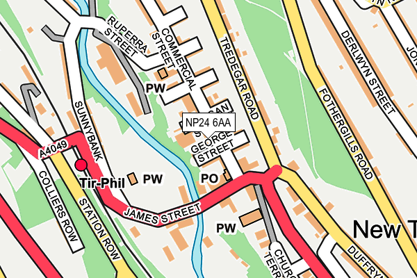 NP24 6AA map - OS OpenMap – Local (Ordnance Survey) NP24 6AA map - OS OpenMap – Local (Ordnance Survey)
