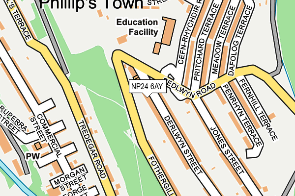 NP24 6AY map - OS OpenMap – Local (Ordnance Survey) NP24 6AY map - OS OpenMap – Local (Ordnance Survey)