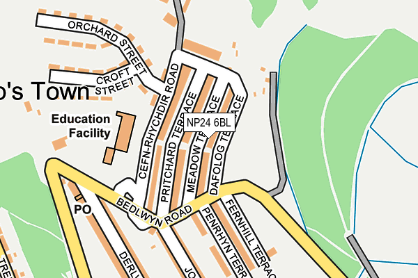 NP24 6BL map - OS OpenMap – Local (Ordnance Survey) NP24 6BL map - OS OpenMap – Local (Ordnance Survey)