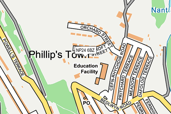 NP24 6BZ map - OS OpenMap – Local (Ordnance Survey) NP24 6BZ map - OS OpenMap – Local (Ordnance Survey)